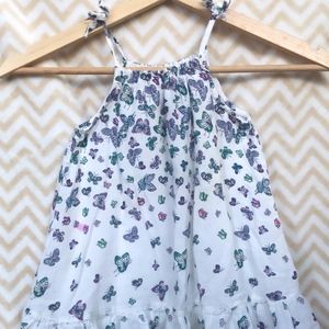 Tie Up Butterfly Dress with Ruffles